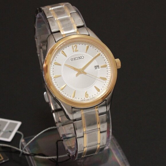 Ladies Seiko Essentials Two Tone Textured Dial 30mm main image 5